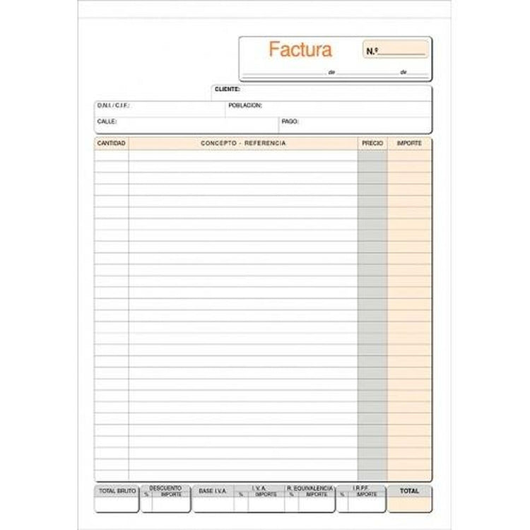 Formularios de ventas y facturas