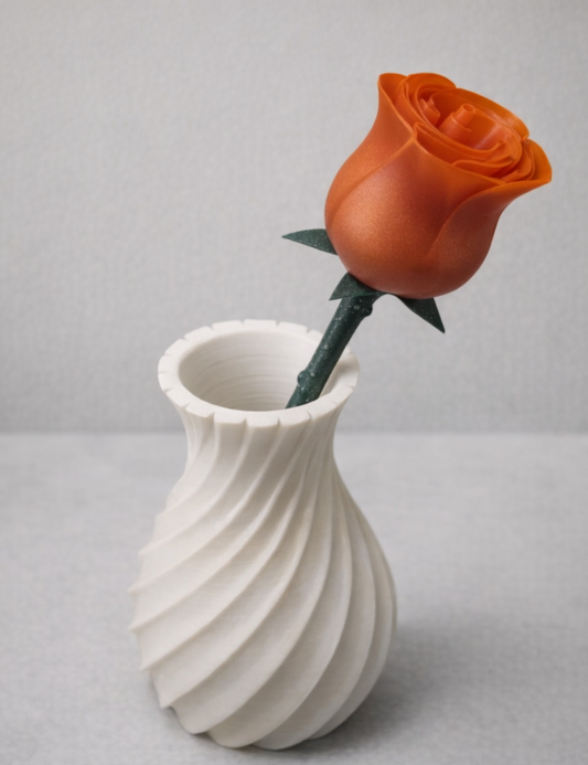 Jarrón Decorativo Floral (Impresión 3D)